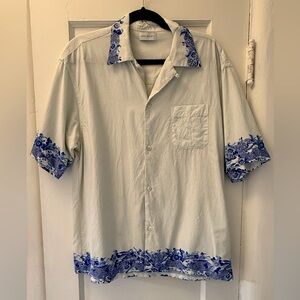 John Elliot Summer Shirt in Blue and White